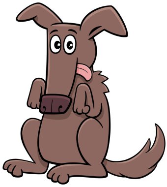 Komik Köpek Çizgi Roman Hayvanı Karakteri Çizimi