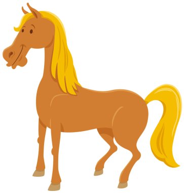 Komik At Çiftliği Hayvan Karakterinin Çizgi Film Çizimi