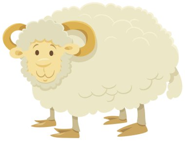 Komik Ram Çiftliği Hayvan Karakterinin Çizgi Filmi