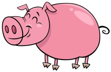 Komik Domuz Çiftliği Hayvan Karakteri Çizgi Filmi