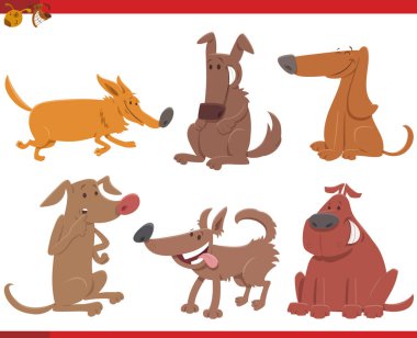 Komik Köpekler ve Köpek Yavrularının Çizgi Filmlerdeki Hayvan Karakterleri