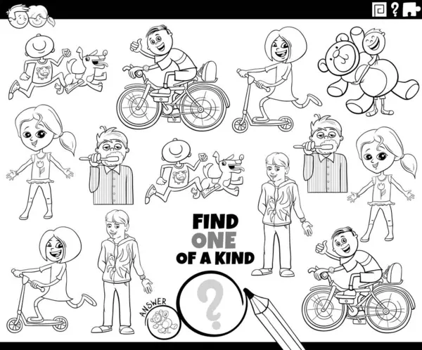 Hayvan karakterleri boyama sayfası olan bir tür resim bulmacasının çizgi film çizimi