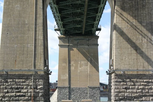 Χαλύβδινη Δοκός Γέφυρα Cantilever Δει Από Κάτω Δομή Υποστήριξης — Φωτογραφία Αρχείου