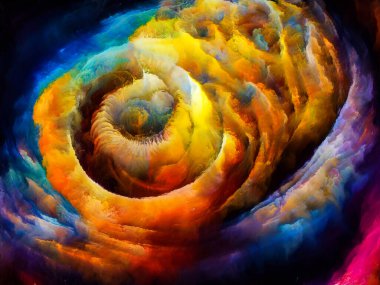 Spiral Dreams serisi. Sanat, hayal gücü ve rüya konularında gerçeküstü doğal formlar, dokular ve renklerden oluşan tasarım..