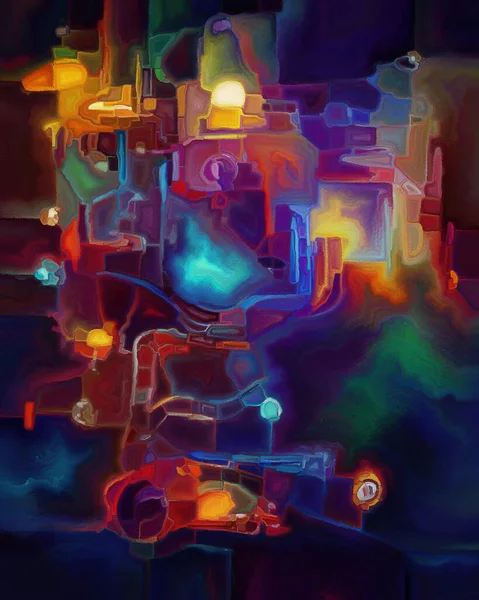 Color Dream Serie Hintergrund Gemalter Formen Organischer Formen Striche Dubs — Stockfoto