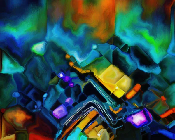 Серия Color Dream Фон Окрашенных Форм Органических Форм Штрихов Дублей — стоковое фото