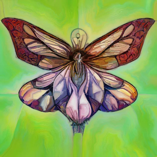 Schmetterlingsträume Künstlerische Abstraktion Surrealer Natürlicher Formen Texturen Und Farben Zum — Stockfoto