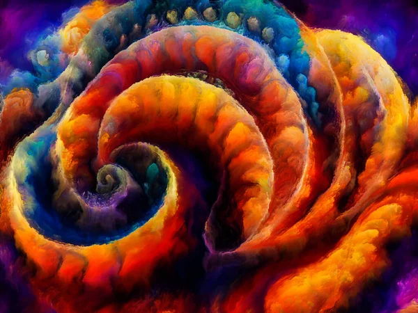 stock image Spiral Dreams series. Artistic abstraction of surreal natural forms, textures and colors on the subject of art, imagination and dreaming.