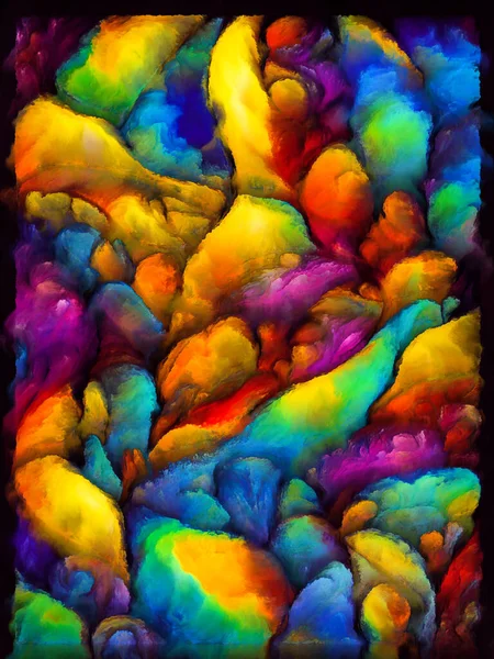 Серия Color Dream Абстрактный Фон Нарисованных Фигурок Органических Форм Штрихов — стоковое фото
