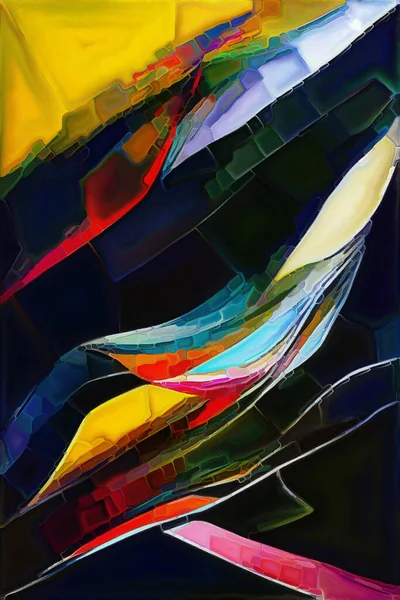 Forms of Color series. Backdrop of shapes, strokes and dubs of color paint on the subject of art, creativity and design.
