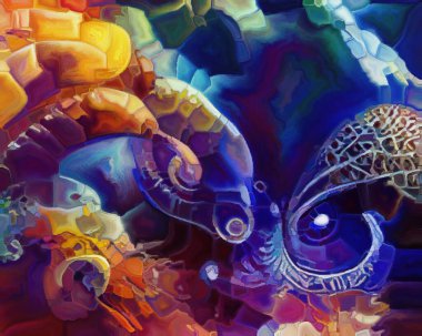 Spiral Dreams serisi. Sanat, hayal gücü ve rüya konularında gerçeküstü doğal formların sanatsal soyutlanması, dokular ve renkler.