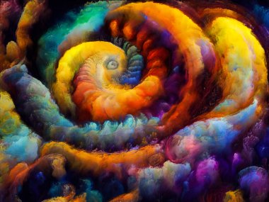 Spiral Dreams serisi. Sanat, hayal gücü ve rüya konularında gerçeküstü doğal formların sanatsal soyutlanması, dokular ve renkler.