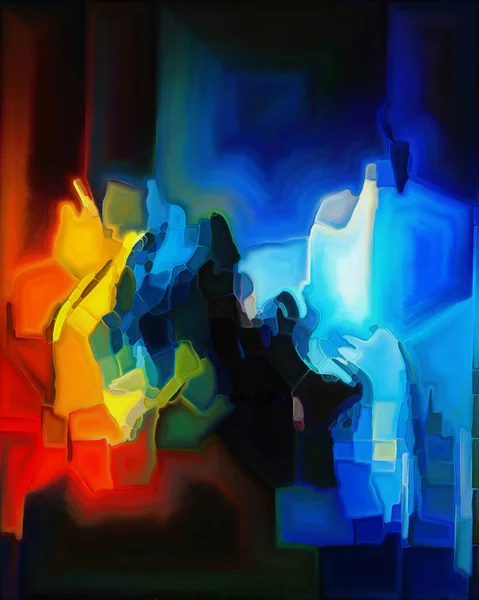 Bunte Abstrakte Serien Komposition Von Strichen Und Farbdubs Zum Thema — Stockfoto
