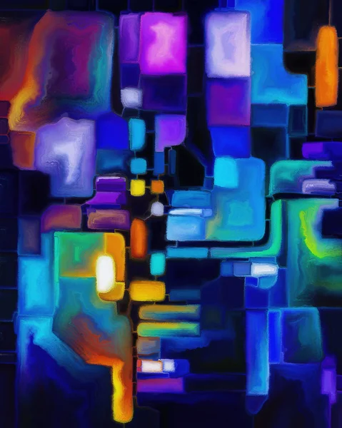 Color Dream Series Composition Painted Shapes Organic Forms Strokes Dubs — Stock Photo, Image