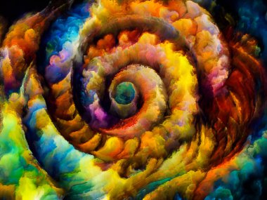 Spiral Dreams serisi. Sanat, hayal gücü ve rüya konularında gerçeküstü doğal formlar, dokular ve renklerden oluşan tasarım..
