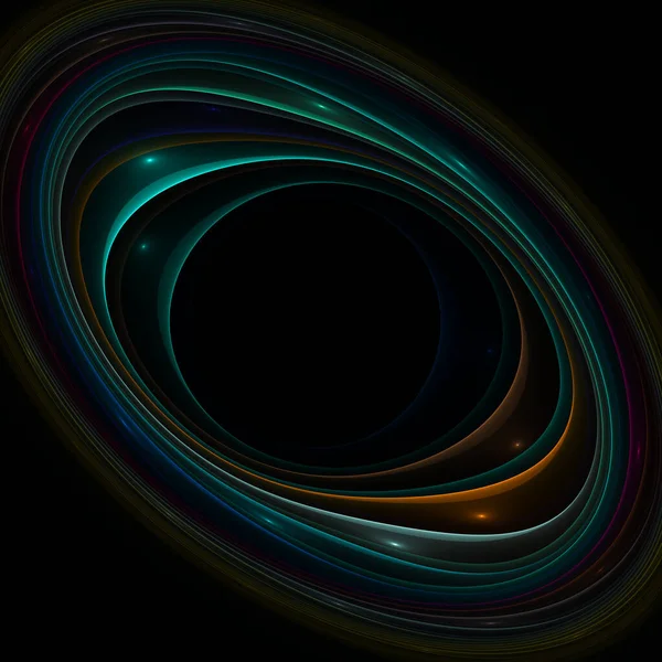 Orbity Ohnivého Fraktálu Vysokém Rozlišení Pro Použití Vědecké Ilustraci Grafickém — Stock fotografie