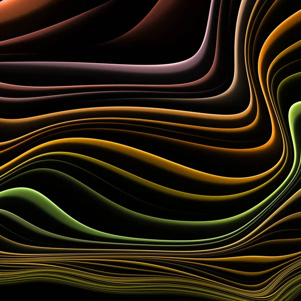 Bilimsel Illüstrasyon Grafik Tasarımında Kullanmak Için Yüksek Çözünürlüklü Fraktal Dalgalar — Stok fotoğraf