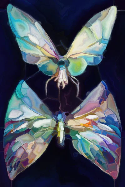 Serie Sueños Mariposas Arreglo Creativo Formas Naturales Surrealistas Texturas Colores — Foto de Stock