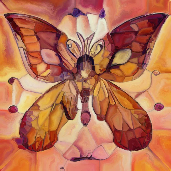 Schmetterlingsträume Kreative Anordnung Surrealer Natürlicher Formen Texturen Und Farben Zum — Stockfoto