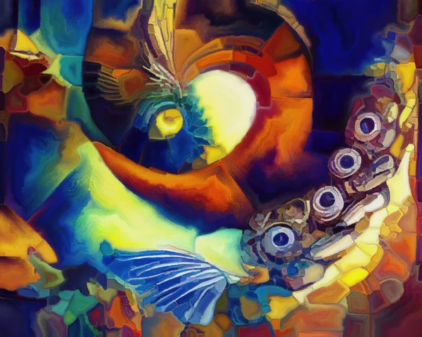 Serie Sueños Espiral Abstracción Artística Formas Naturales Surrealistas Texturas Colores — Foto de Stock