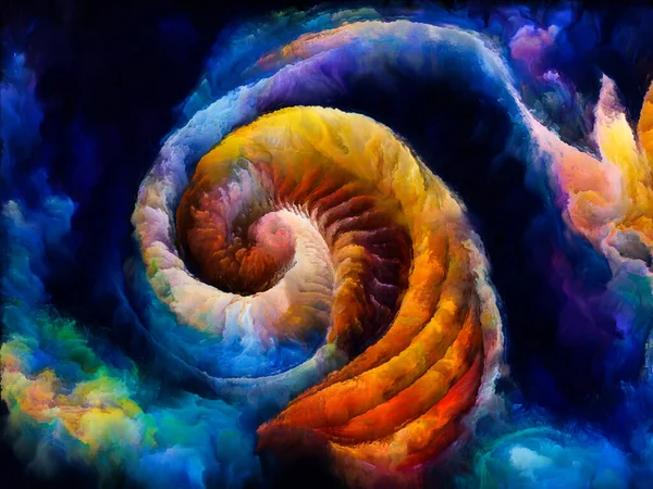 Serie Sueños Espiral Diseño Compuesto Por Formas Naturales Surrealistas Texturas — Foto de Stock
