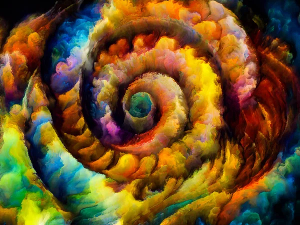 Спиральные Мечты Дизайн Состоящий Сюрреалистических Природных Форм Текстур Цветов Тему — стоковое фото