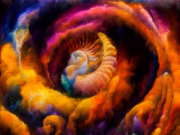Σειρά Spiral Dreams Σύνθεση Σουρεαλιστικών Φυσικών Μορφών Υφών Και Χρωμάτων — Φωτογραφία Αρχείου