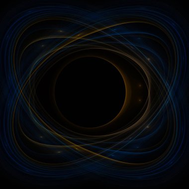 Bilimsel illüstrasyon ve grafik tasarım için yüksek çözünürlüklü alev fraktal yörüngeleri.