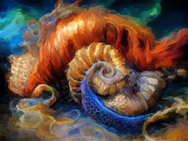 Organik Renkler serisi. Sanat, yaşam ve tasarım konularında organik formları, vuruşları ve renk boyalarını anımsatan arkaplan kompozisyonu.