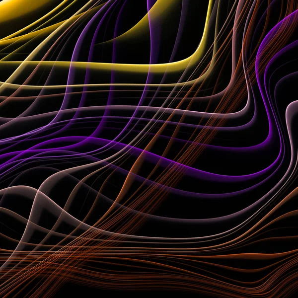 Fractal Waves Rendered High Resolution Use Scientific Illustration Graphic Design — Stockfoto