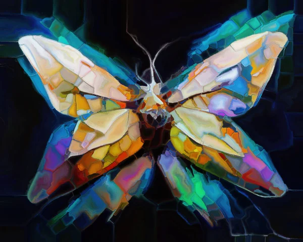 Butterfly Dreams Serie Creatieve Ordening Van Surrealistische Natuurlijke Vormen Texturen — Stockfoto