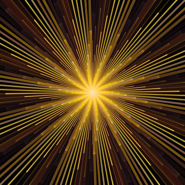 Fraktal Patlama Şablonu serisi. Çizim ve tasarım için kullanılan ince çizgi radyal deseninin oluşturulması.