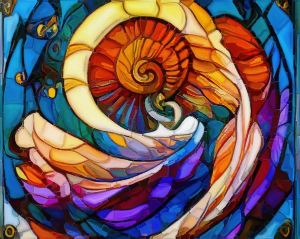 Dream Nautilus Series Composition Spiral Structures Shell Patterns Colors Abstract — Photo