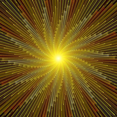 Fraktal Patlama Şablonu serisi. Çizim ve tasarım için kullanılan ince çizgi radyal deseninin oluşturulması.