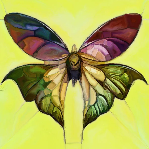 Série Motýlí Sny Backdrop Složený Surreálných Přírodních Forem Textur Barev Royalty Free Stock Fotografie