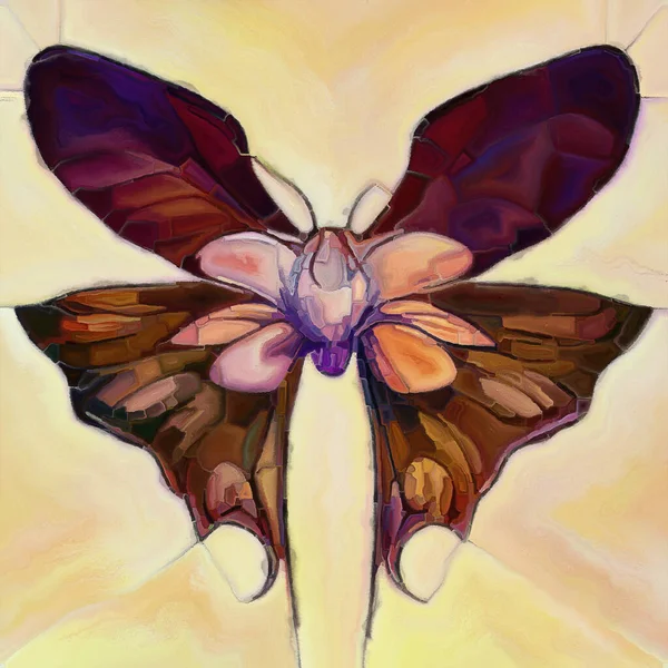 Butterfly Dreams นหล งประกอบด วยร างธรรมชาต เหน อจร งเน อเย รูปภาพสต็อก