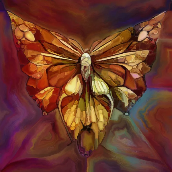 Série Motýlí Sny Backdrop Složený Surreálných Přírodních Forem Textur Barev Royalty Free Stock Obrázky