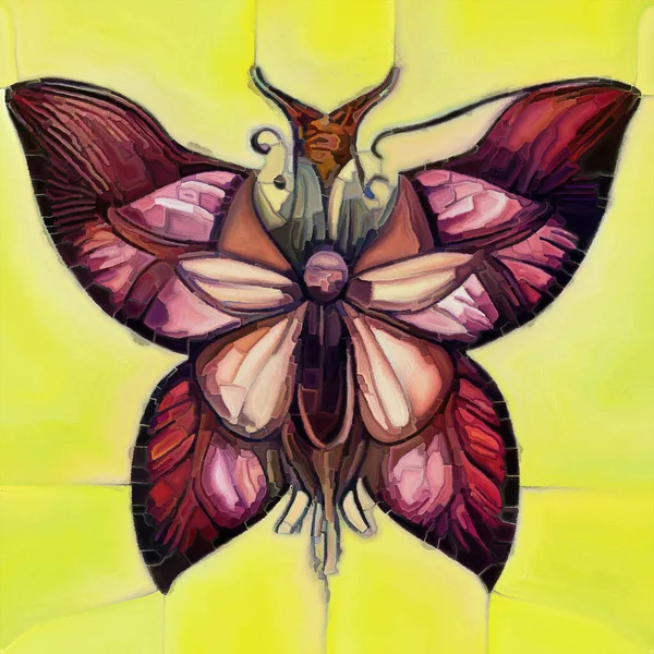 Série Motýlí Sny Umělecká Abstrakce Surreálných Přírodních Forem Textur Barev Stock Obrázky