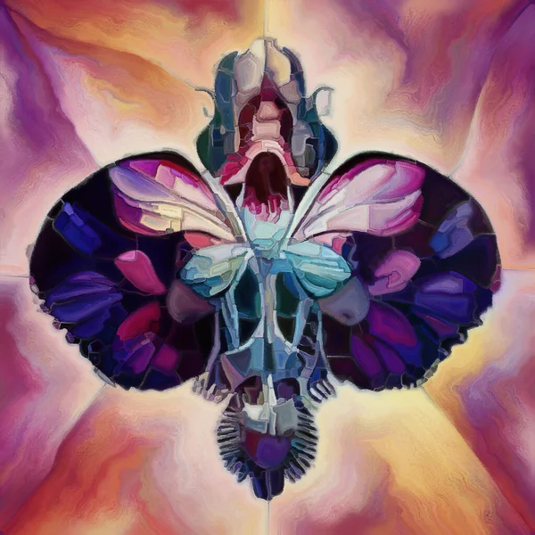 Seria Fluture Dreams Abstragerea Artistică Formelor Naturale Suprarealiste Texturilor Culorilor Imagini stoc fără drepturi de autor