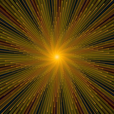 Fraktal Patlama Şablonu serisi. Çizim ve tasarım için kullanılan ince çizgi radyal deseninin oluşturulması.