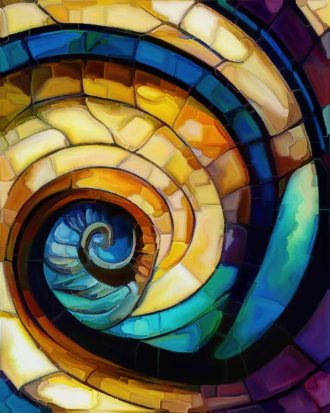Nautilus Dream Series Interplay Spiral Structures Shell Patterns Colors Abstract 스톡 이미지