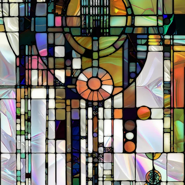 Rebirth Stained Glass Series Backdrop Composed Diverse Glass Textures Colors — Stockfoto