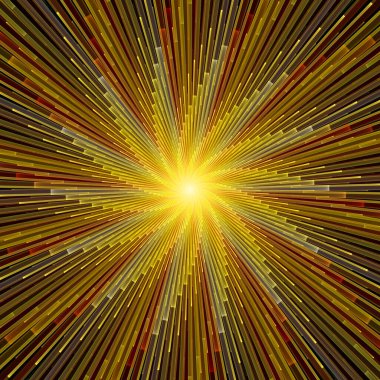 Fraktal Patlama Şablonu serisi. Çizim ve tasarım için kullanılan ince çizgi radyal deseninin oluşturulması.