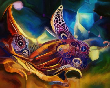 Spiral Dreams serisi. Sanat, hayal gücü ve rüya konularında gerçeküstü doğal formların, dokuların ve renklerin yaratıcı düzenlenmesi.