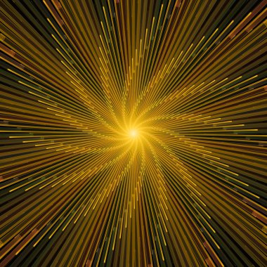 Fraktal Patlama Şablonu serisi. Çizim ve tasarım için kullanılan ince çizgi radyal deseninin oluşturulması.