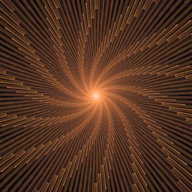 Fraktal Patlama Şablonu serisi. Çizim ve tasarım için kullanılan ince çizgi radyal deseninin oluşturulması.