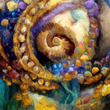 Organik Renkler serisi. Arkaplan, sanat, yaşam ve tasarım konularındaki organik formları, vuruşları ve renk boyalarını anımsatan şekillerden oluşur..