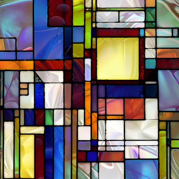 Rebirth Stained Glass Series Backdrop Diverse Glass Textures Colors Shapes — Stok fotoğraf