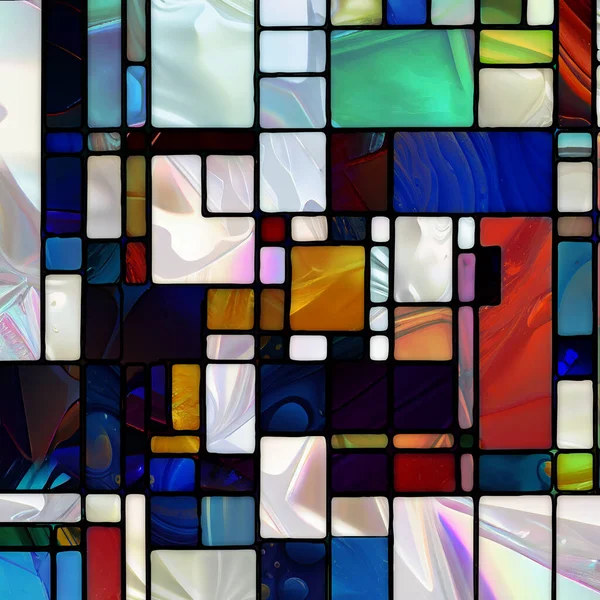 Rebirth Stained Glass Series Backdrop Diverse Glass Textures Colors Shapes — Stok fotoğraf