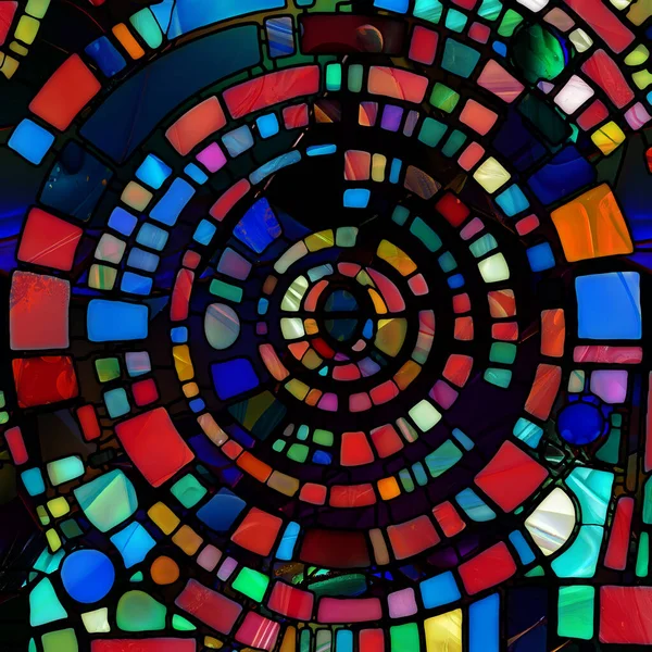 Rebirth of Stained Glass series. Backdrop of diverse glass textures, colors and shapes on the subject of light perception, creativity, art and design.
